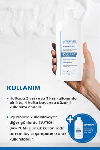Ducray Squanorm Kuru ve Kepekli Saçlar için Bakım Şampuanı 200 ml