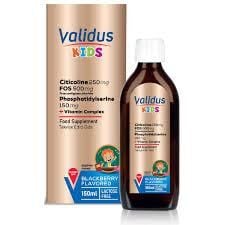 Validus Kids Citicoline 250 mg + FOS 500 mg + Phosphotidylserine 150 mg + Vitamin Complex Şurup 150 ml
