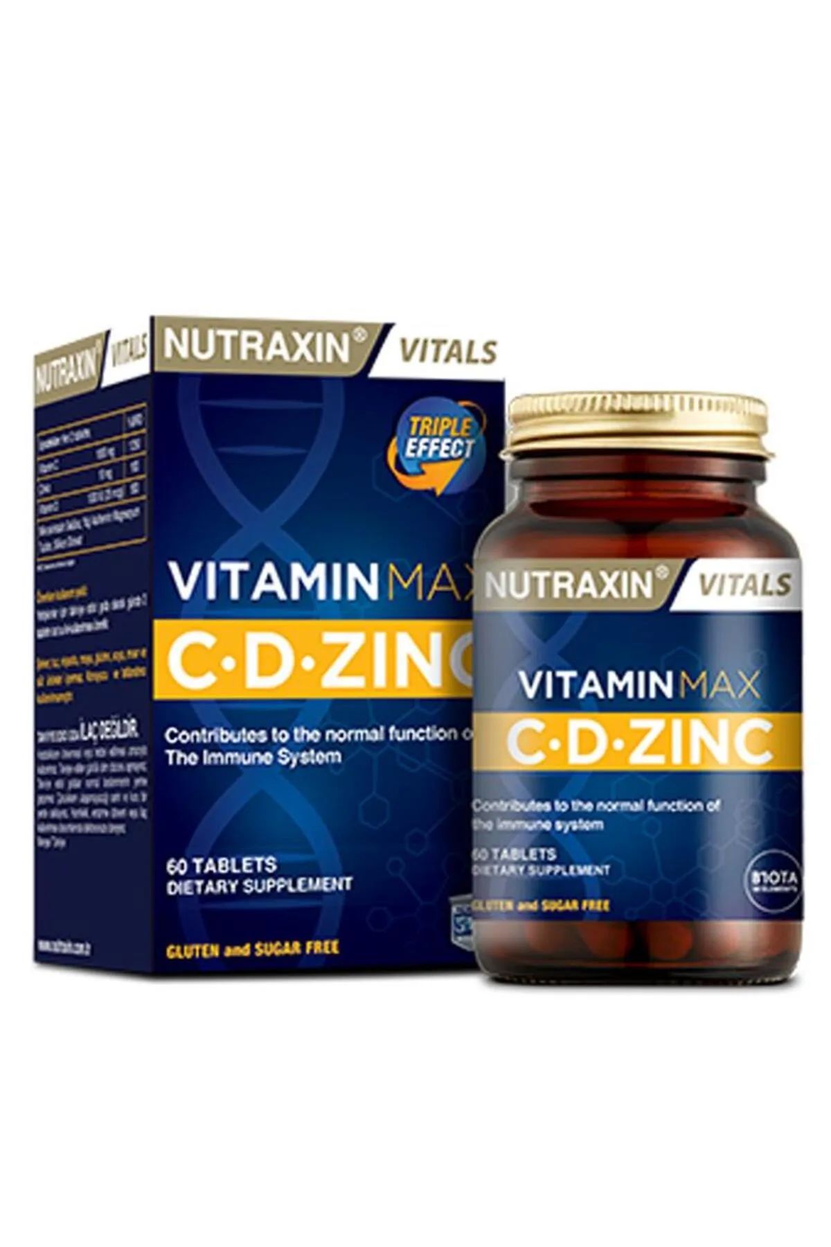 Nutraxin Vitamin Max C + D Zinc 60 Tablet