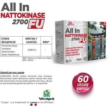 Camrusepa Nattokinase 2700 Fu 60 Kapsül