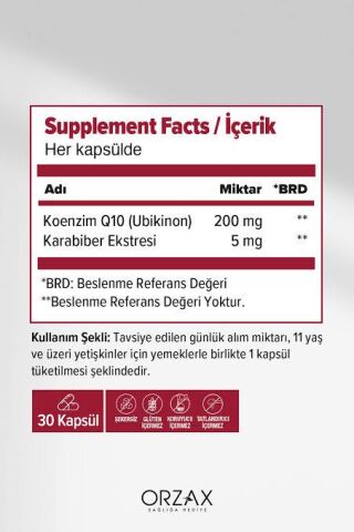 Ocean Koenzim Q10 200 mg 30 Kapsül