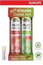 Sunlife Multivitamin Destek Seti - Multivitamin Ginseng 20 Tablet + Multivitamin Mineral Q10 20 Tablet
