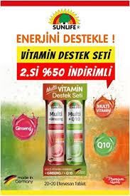 Sunlife Multivitamin Destek Seti - Multivitamin Ginseng 20 Tablet + Multivitamin Mineral Q10 20 Tablet