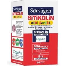 Sorvagen Sitikolin DHA Omega-3 ve B12 60 Mini Kapsül