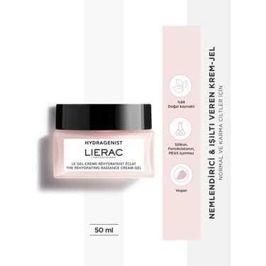 Lierac Paris Hydragenist The Rehdyrating Radiance Cream Gel Vegan Nemlendirici Işıltı Veren Krem Jel 50 ml
