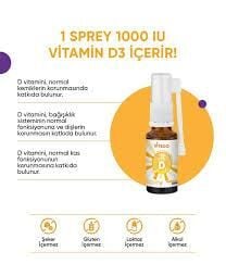 Vitago Daily Vitamin D3 1000 IU İçeren Sprey 20 ml