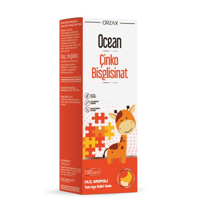 Ocean Çinko Bisglisinat Şurup Muz Aromalı 150 ml