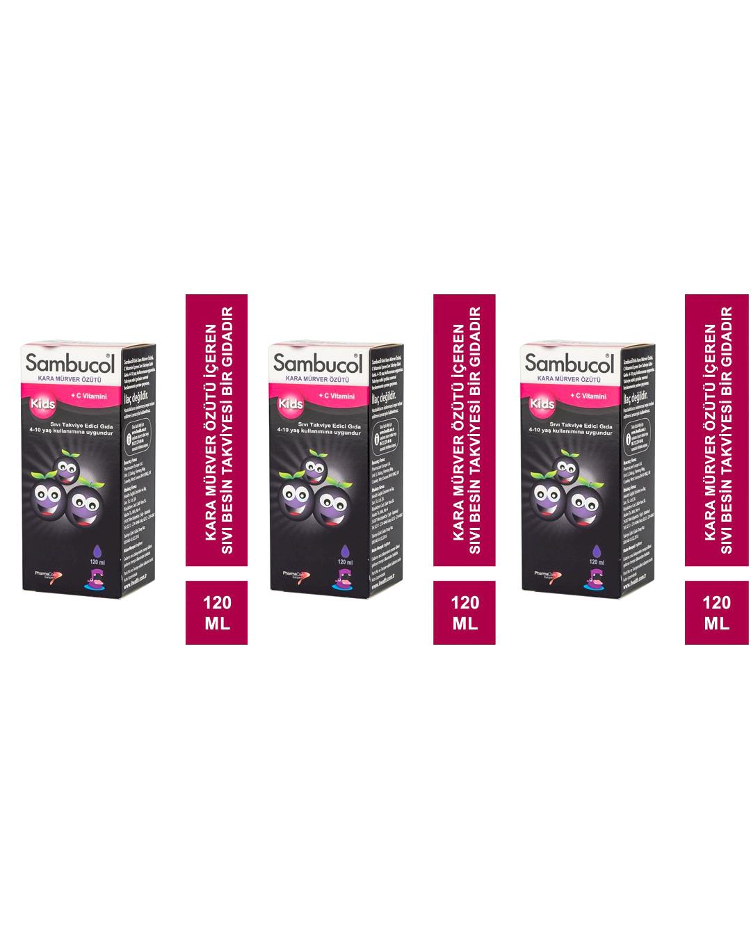 Sambucol Kids Likit 120 ml 3 Kutu