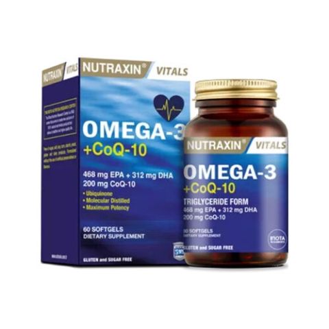 Nutraxin Vitals Omega-3 + Co-Q10 60 Softgel