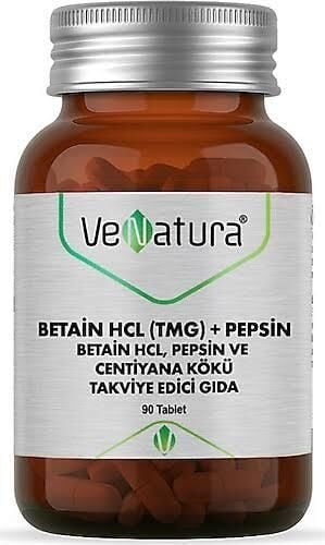 Venatura Betain HCL + Pepsin Takviye Edici Gıda 90 Tablet