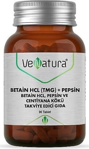 Venatura Betain HCL + Pepsin Takviye Edici Gıda 90 Tablet