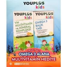 Youplus Kids Omega 3 Balık Yağı 150 ml + Kids VM 150 ml