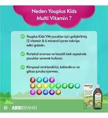 Youplus Kids Omega 3 Balık Yağı 150 ml + Kids VM 150 ml