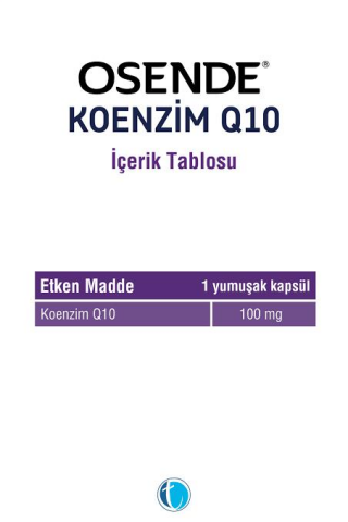 Osende Koenzim Q10 100 mg 30 Kapsül