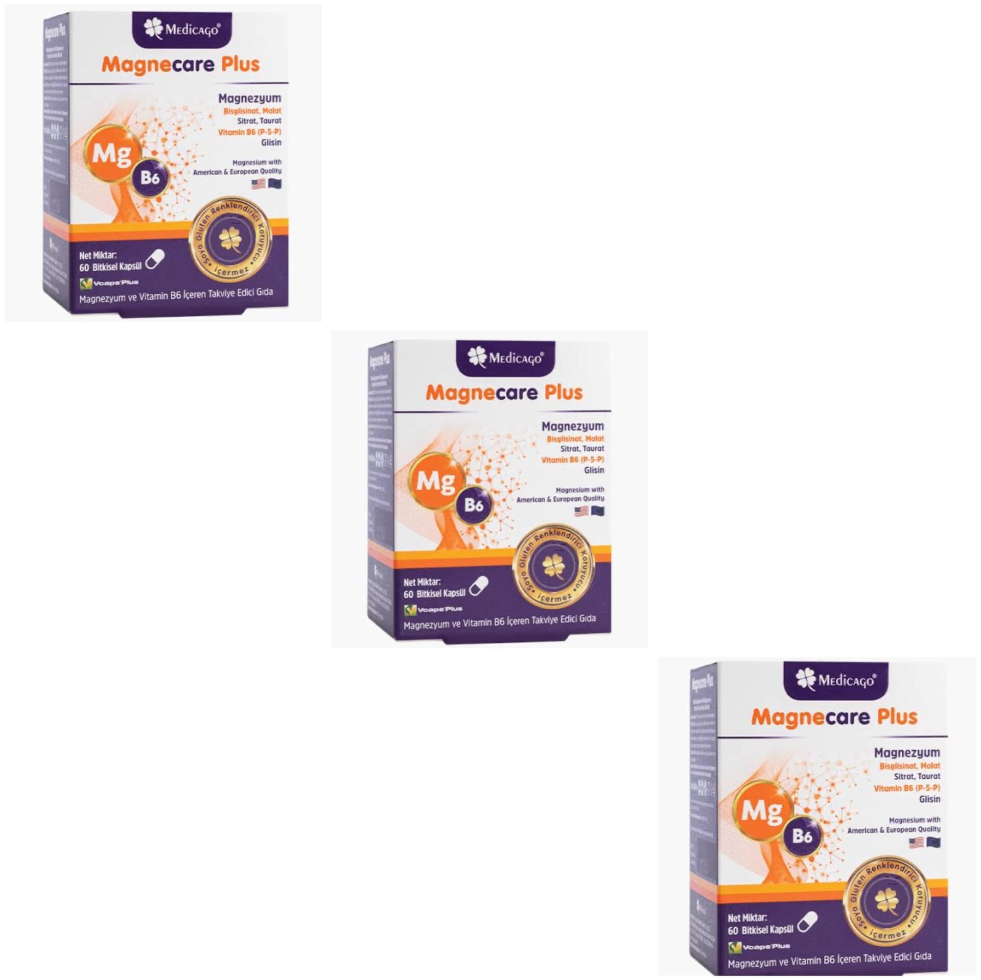 Medicago Magnecare Plus 60 Tablet 3 Al 2 Öde