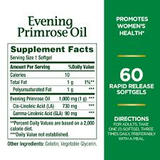 Nature's Bounty Evening Primrose Oil 1000 mg Gla 60 Softgel