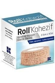Roll Kohezif Yapışkanlı Bandaj 2,5 cm x 4,5 m