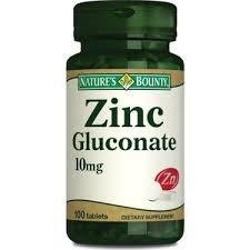 Nature's Bounty Zinc Gluconate 10 mg 100 Tablet