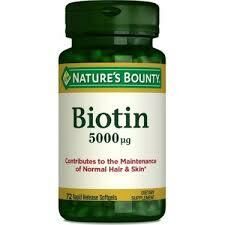 Nature's Bounty Biotin 5000 mcg 72 Kapsül