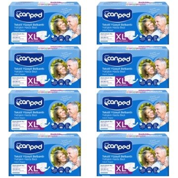Canped Belbantlı Tekstil Yüzey Hasta Bezi xLarge 30'lu Paket 8'li