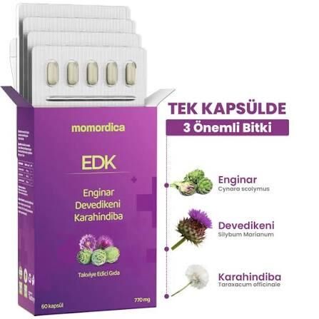 Momordica Edk Enginar-Devedikeni-Karahindiba 60 Kapsül