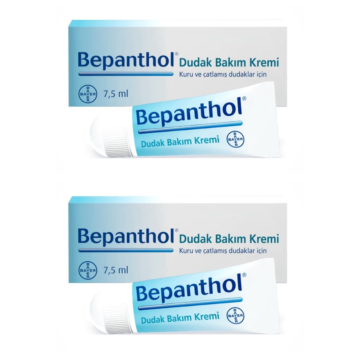 Bepanthol Dudak Bakım Kremi 7,5 ml 2 Kutu