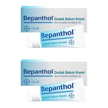 Bepanthol Dudak Bakım Kremi 7,5 ml 2 Kutu