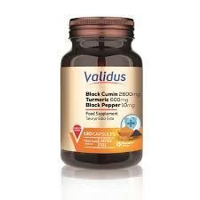 Validus Black Cumin 2600 mg + Turmeric 600 mg + Black Pepper 10 mg 120 Kapsül