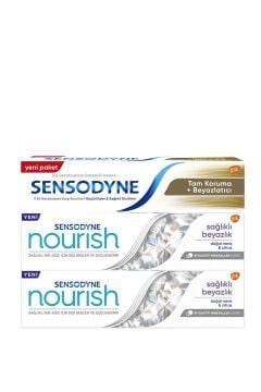 Sensodyne Nourısh Sağlıklı Beyazlık Diş Macunu 75 ml 2 Kutu + Sensodyne Tam Koruma ve Beyazlatıcı Diş Macunu 50 ml