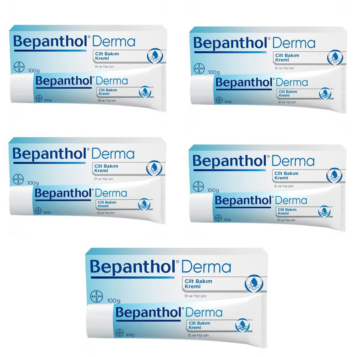 Bepanthol Cilt Bakım Kremi 100 Gr 5 Kutu