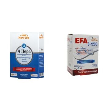 New Life 4 Hepa 30 Softjel + New Life EFA S-1200 mg 90 Kapsül Avantajlı Paket