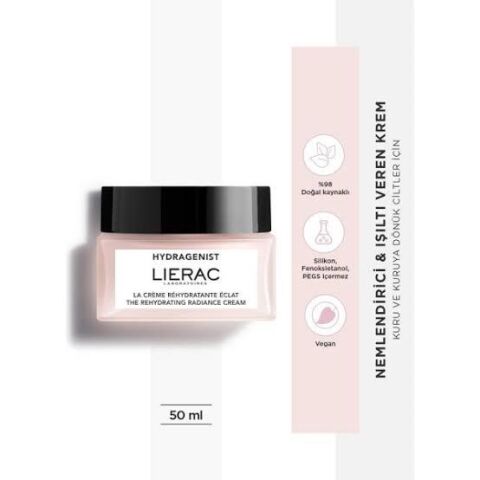 Lierac Paris Hydragenist The Rehydrating Radiance Cream Shea Yağı İçeren Nemlendirici Işıltı Veren Krem 50 ml