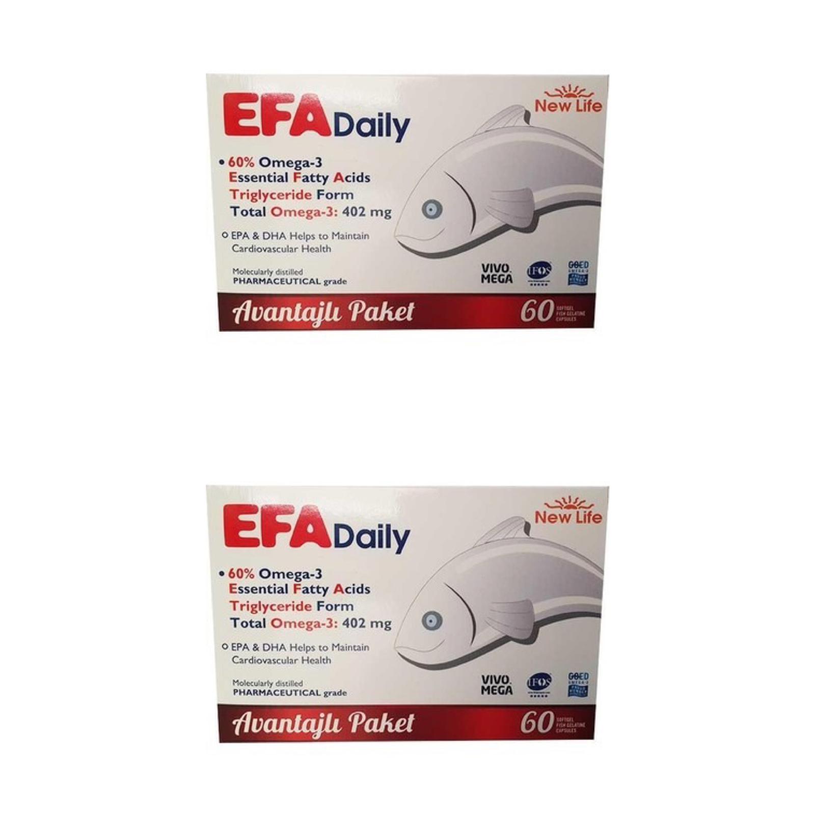 New Life EFA Daily 60 Kapsül 2 Kutu