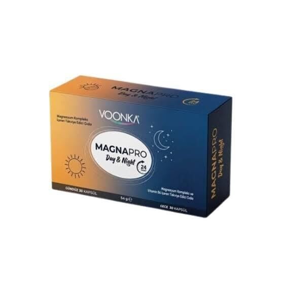Voonka Magnapro Day Night Magnezyum Kompleks 60 Kapsül