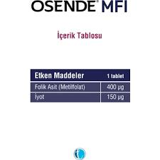 Osende MFI Metilfolat İyot 30 Tablet