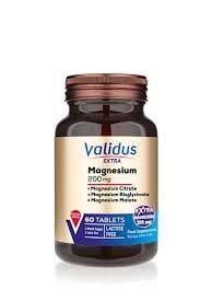 Validus Magnezyum Complex Bisglycinate Sitrat Malat 200 mg 60 Tablet