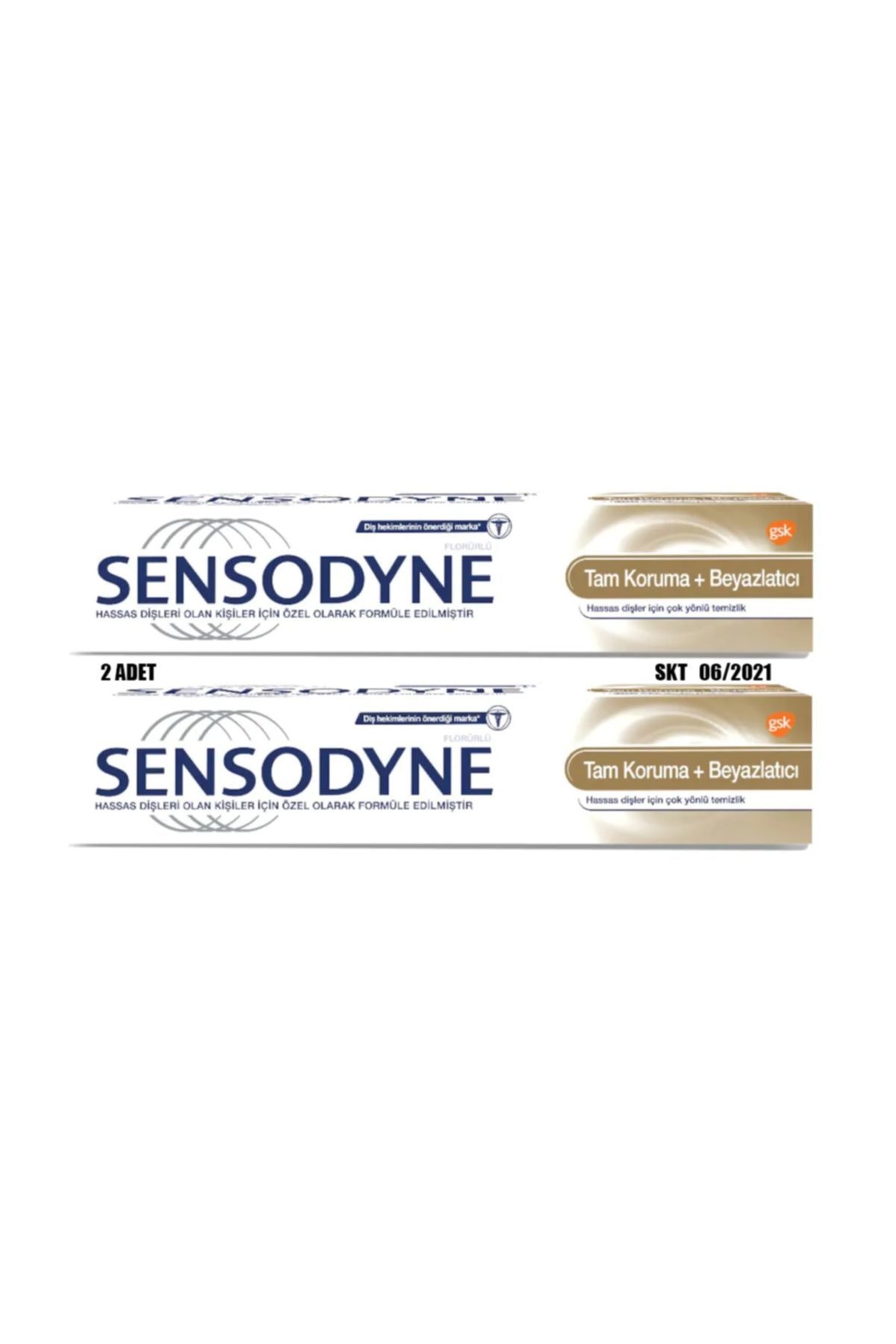 Sensodyne Tam Koruma ve Beyazlatıcı Diş Macunu 50 ml 2 Kutu