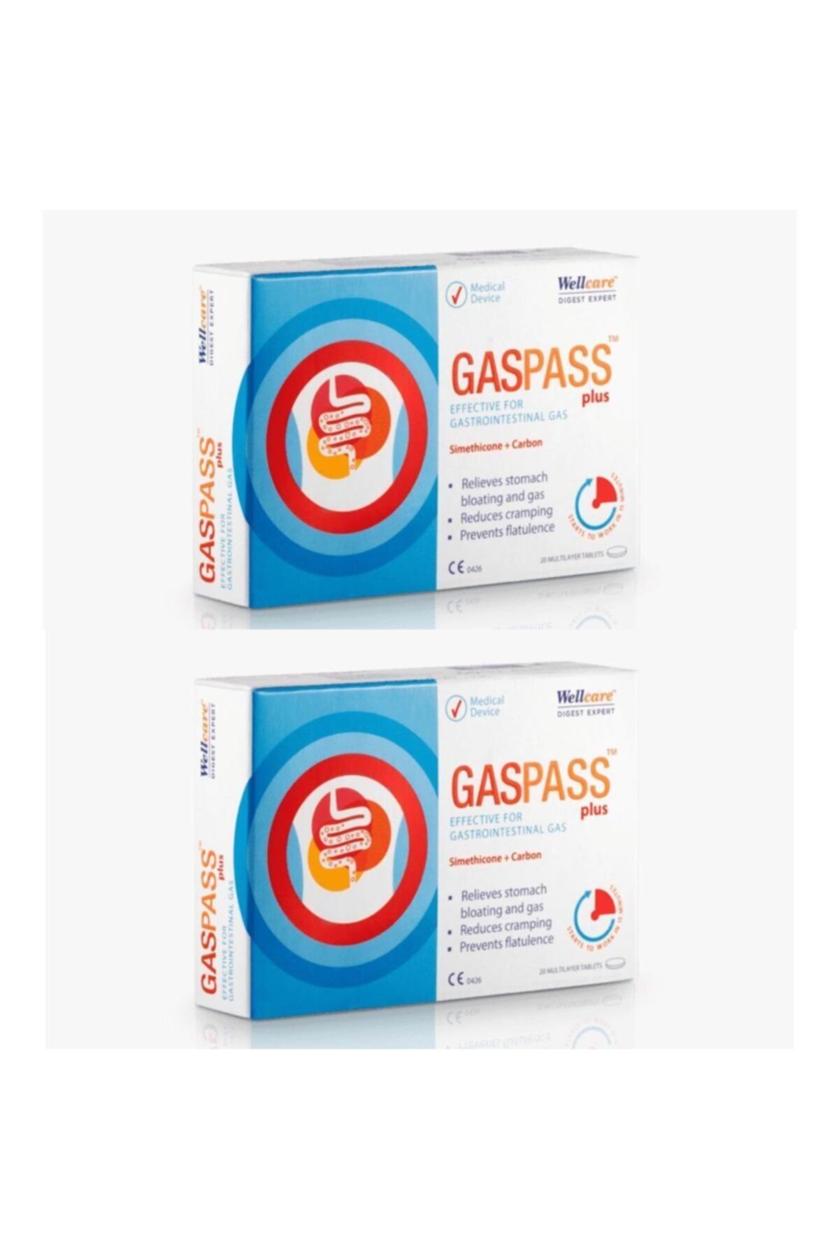Wellcare Gaspass Plus 20 Tablet 2 Kutu