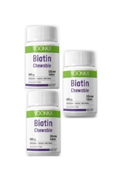 Voonka Biotin Chewable 62 Çiğneme Tableti 3 Kutu