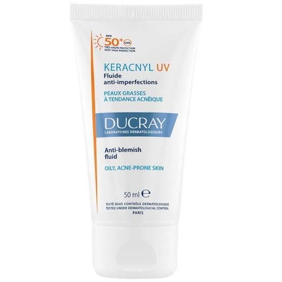 Ducray Keracnyl Akneye Eğilimli Ciltler İçin Leke Karşıtı Güneş Koruyucu UV SPF50+ 50 ml