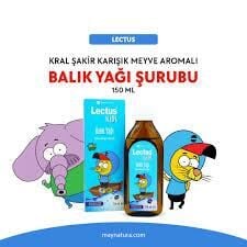 Lectus Kids Kral Şakir Karışık Meyve Aromalı Balık Yağı 150 ml
