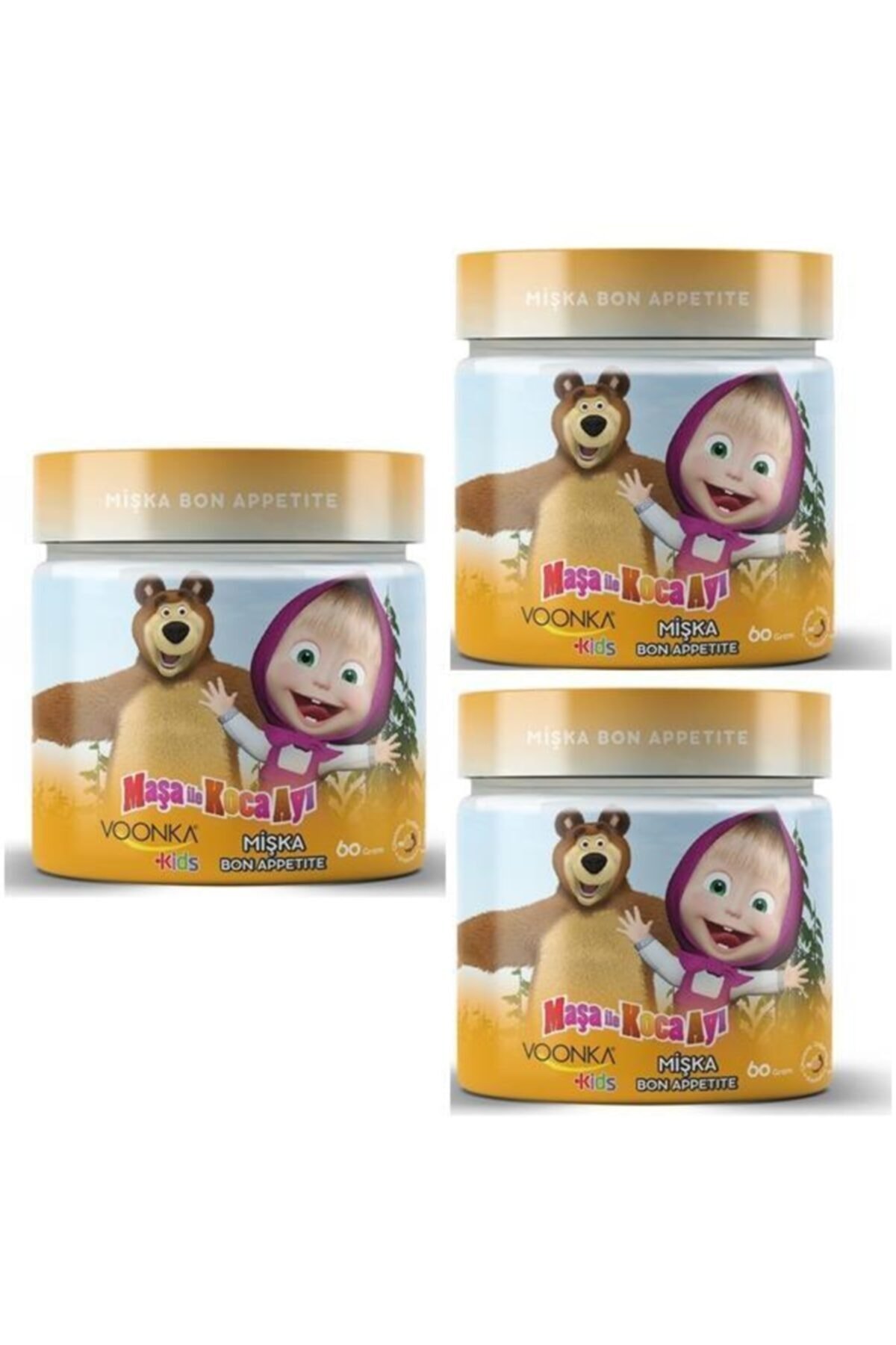 Voonka Maşa ile Koca Ayı Mişka Bon Appetite 60 gr 3 Kutu