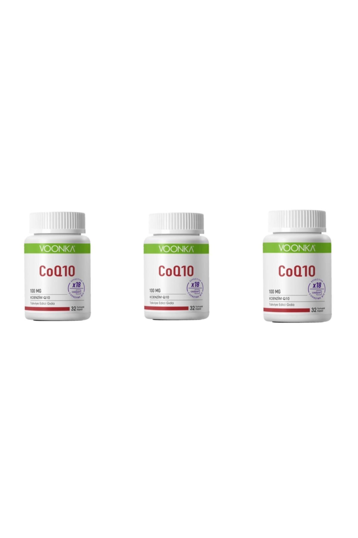 Voonka Co Q10 100 mg 32 Yumuşak Jel 3 Kutu