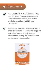 New Life B12 Plus Methylcobalamin 30 Dilaltı Tablet