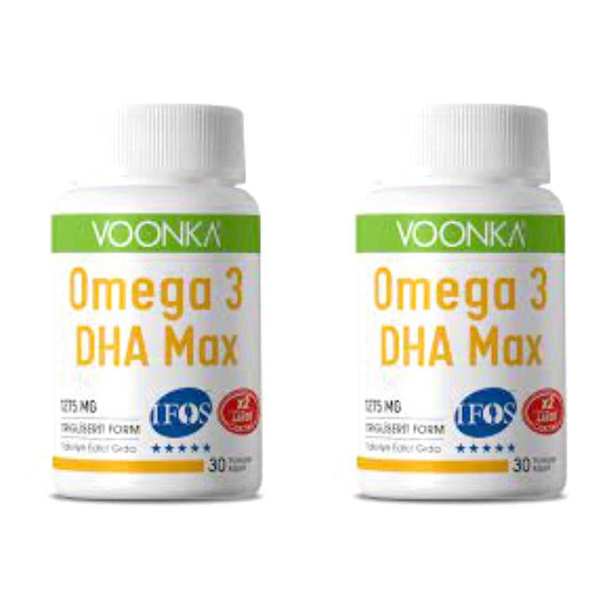 Voonka Omega-3 DHA Max 1275 mg 30 Kapsül 2 Kutu