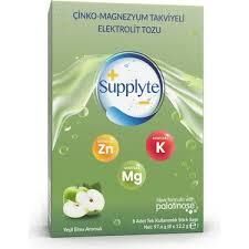Supplyte Çinko Magnezyum Takviyeli Elektrolit Yeşil Elma Aromalı 8'li