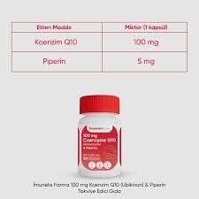 Imuneks Farma Coenzyme Q10 100 mg 30 Kapsül