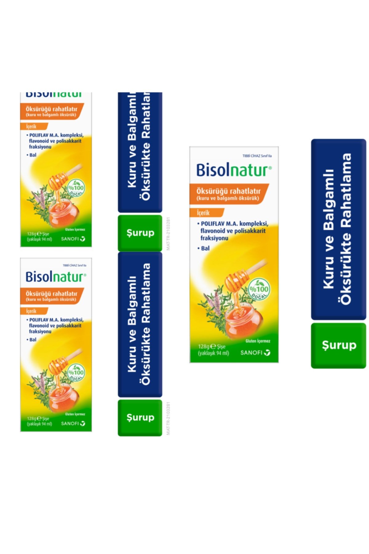 Bisolnatur Bitkisel Şurup 128 gr 3 Kutu