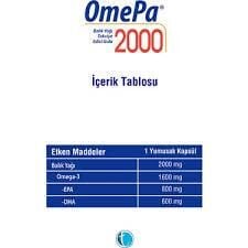 Omepa Balık Yağı 2000 30 Yumuşak Kapsül
