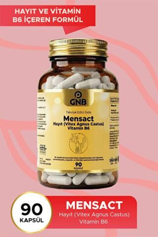 Gnb Mencast Hayıt Vitex Agnus Castus Vitamin B6 Kadın Destek Takviyesi 90 Kapsül